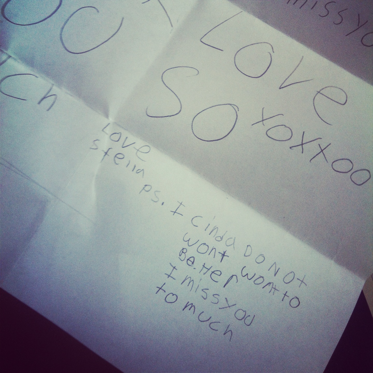 Stella's first letter home