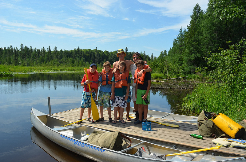 Judah learned to make a triple-decker pita PB&J and how to explode mosquitos on this canoe trip. Oh yeah, and how to have a great attitude when it's raining out.