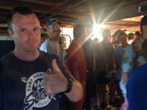 Ross gives the thumbs up after a successful storm drill. Boring? Maybe. Important? You bet!